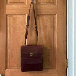 Valextra Maroon Shoulder Bag Luxury Purse